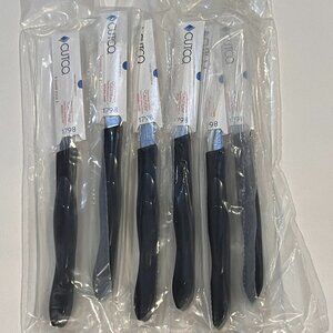 6x New Rare Cutco #1798 Mini Trimmer/Serrated Paring/Utility Sample Knives
